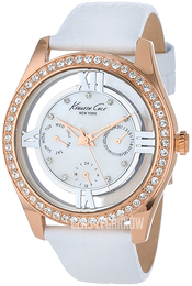Kenneth Cole Transparency Biały/Skóra Ø37 mm KC2794