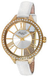 Kenneth Cole Srebrny/Skóra Ø40 mm KC2865