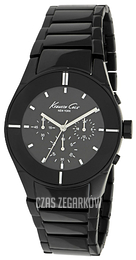 Kenneth Cole Czarny/Stal Ø44 mm KC3949
