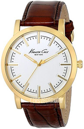 Kenneth Cole Slim Biały/Skóra Ø44 mm KC8043