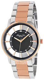 Kenneth Cole Czarny/Stal Ø44 mm KC9105