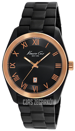 Kenneth Cole Czarny/Stal Ø47 mm KC9313