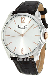 Kenneth Cole Srebrny/Skóra Ø44 mm KCW1040