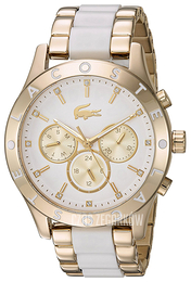 Lacoste Charlotte Biały/Stal w odcieniu złota Ø40 mm 2000963