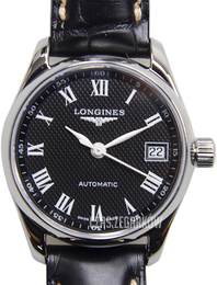 Longines Master Czarny/Skóra Ø25.5 mm L2.128.4.51.7