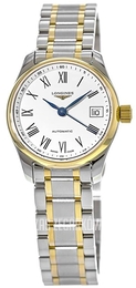 Longines Master Biały/18 karatowe żółte złoto Ø25.5 mm L2.128.5.11.7