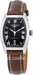 Longines Evidenza Czarny/Skóra L2.142.4.51.2