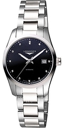 Longines Conquest Ladies Czarny/Stal Ø29.5 mm L2.285.4.58.6