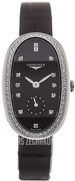 Longines Symphonette Czarny/Skóra Ø21.9 mm L2.306.0.57.0