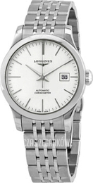 Longines Record Srebrny/Stal Ø30 mm L2.321.4.72.6