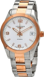 Longines Conquest Srebrny/18 karatowe różowe złoto Ø34 mm L2.385.5.76.7