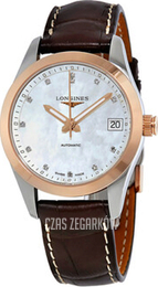 Longines Conquest Biały/Skóra Ø34 mm L2.385.5.87.3