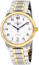 Longines Master Srebrny/18 karatowe żółte złoto Ø38.5 mm L2.628.5.78.7