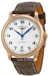 Longines Master Srebrny/Skóra Ø38.5 mm L2.628.8.78.3