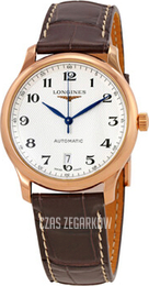 Longines Master Srebrny/Skóra Ø38.5 mm L2.628.8.78.5