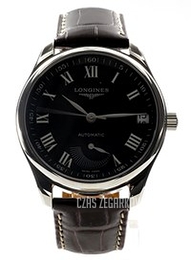 Longines Longines Master Czarny/Skóra Ø42 mm L2.666.4.51.3