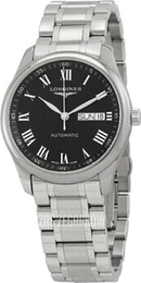 Longines Master Czarny/Stal Ø38.5 mm L2.755.4.51.6
