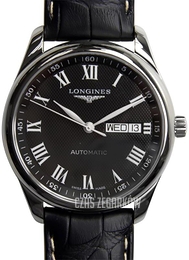Longines Master Czarny/Skóra Ø38.5 mm L2.755.4.51.7