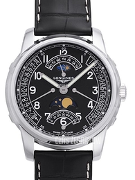 Longines Saint-lmier Czarny/Skóra Ø44 mm L2.764.4.53.3