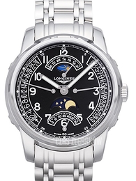 Longines Saint-lmier Czarny/Stal Ø44 mm L2.764.4.53.6