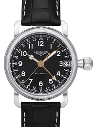 Longines Heritage Czarny/Skóra Ø41 mm L2.778.4.53.2