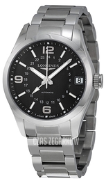 Longines Conquest Czarny/Stal Ø42 mm L2.799.4.56.6