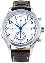 Longines Heritage Biały/Skóra Ø41 mm L2.815.4.23.2