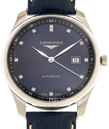 Longines Master Niebieski/Skóra Ø42 mm L2.893.4.97.0