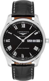 Longines Master Czarny/Skóra Ø42 mm L2.920.4.51.7