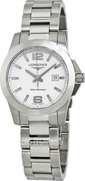 Longines Conquest Ladies Biały/Stal Ø29.5 mm L3.277.4.16.6