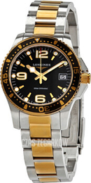 Longines HydroConquest Czarny/Stal w odcieniu złota Ø34 mm L3.340.3.56.7