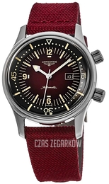 Longines Legend Diver Czerwony/Tkanina Ø36 mm L3.374.4.40.2