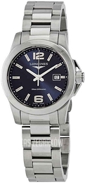 Longines Conquest Ladies Niebieski/Stal Ø29.5 mm L3.376.4.96.6