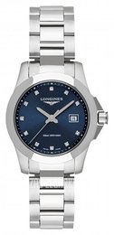 Longines Conquest Ladies Niebieski/Stal Ø29.5 mm L3.376.4.97.6
