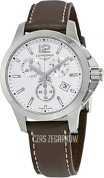 Longines Conquest Ladies Biały/Skóra Ø36 mm L3.379.4.16.5
