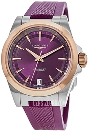 Longines Conquest Purpurowy/Guma Ø34 mm L3.430.5.98.9