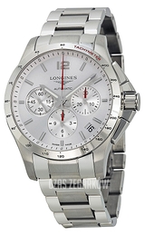 Longines Conquest Srebrny/Stal Ø44.5 mm L3.697.4.76.6