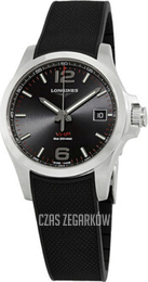 Longines Conquest V.H.P. Czarny/Guma Ø41 mm L3.716.4.56.9