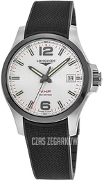 Longines Conquest V.H.P. Srebrny/Guma Ø41 mm L3.719.4.76.9