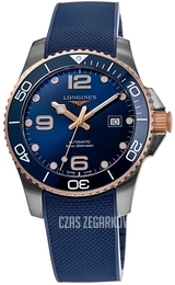 Longines Hydroconquest Niebieski/Guma Ø41 mm L3.781.3.98.9