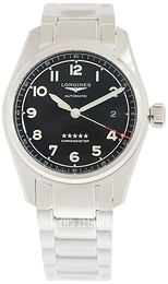 Longines Spirit Czarny/Stal Ø40 mm L3.810.4.53.6