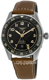 Longines Spirit Zulu Time Czarny/Skóra Ø42 mm L3.812.4.63.2