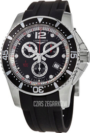 Longines Hydroconquest Czarny/Guma Ø47.5 mm L3.843.4.56.2