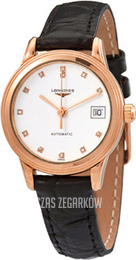 Longines Flagship Biały/Skóra Ø26 mm L4.274.8.27.2