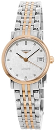 Longines Elegant Srebrny/18 karatowe różowe złoto Ø25.5 mm L4.309.5.77.7