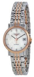 Longines Elegant Biały/18 karatowe różowe złoto Ø25.5 mm L4.309.5.87.7