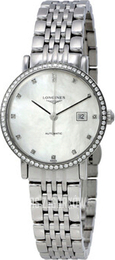 Longines Elegant Biały/Stal Ø29 mm L4.310.0.87.6