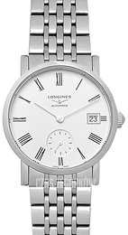 Longines Elegant Biały/Stal Ø34.5 mm L4.312.4.11.6