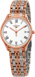 Longines Lyre Biały/Stal w kolorze różowego złota Ø32 mm L4.359.1.11.7
