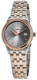 Longines Flagship Szary/Stal w kolorze różowego złota Ø30 mm L4.374.3.78.7